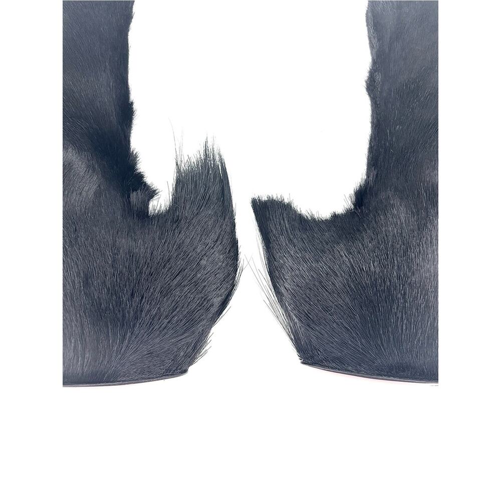 Christian Louboutin A/W 2011 Puck Booty Springbok Fur Platform Ankle Boots 36 - Picture 8 of 11